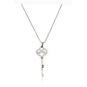 Mini Key Cubic Zirconia Crystal Necklace